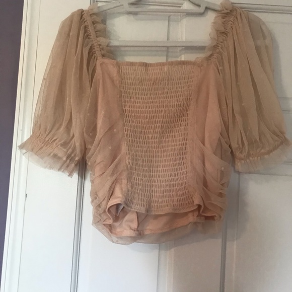 H&M Puff Sleeve Mesh top Y2K - Picture 3 of 4